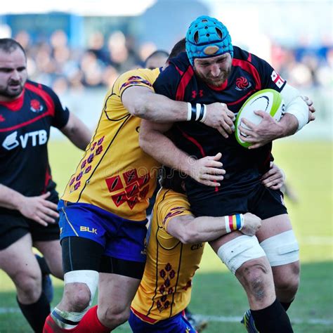 Rugby Players During Romania Vs Georgia In European Nations Cup At