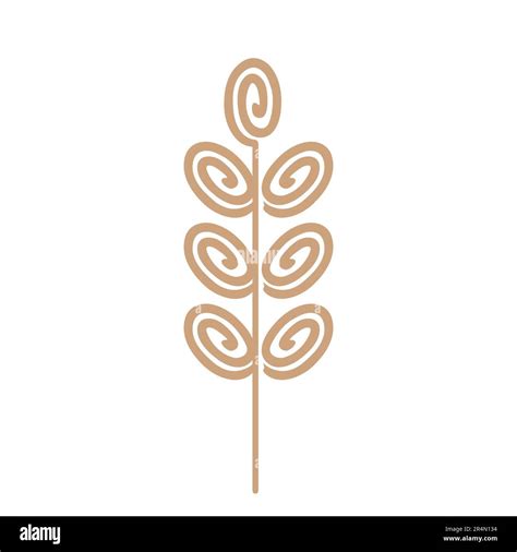 Wheat Ear Bakery Logo Spike Wheat Icon Stalk Oat Barley Spelt Rye