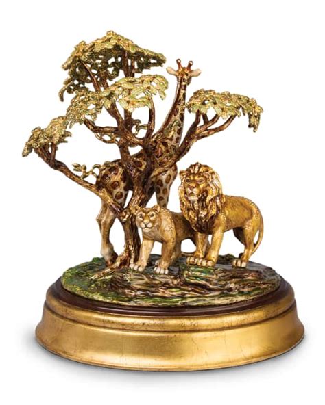 Jay Strongwater Giraffe And Lion Tableau Neiman Marcus