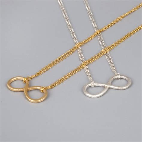 Sterling Silver Infinity Necklace Large Infinity Necklace Etsy