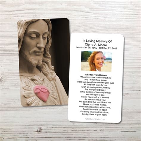 Customized Funeral Memorial Prayer Card Campestre Al Gov Br