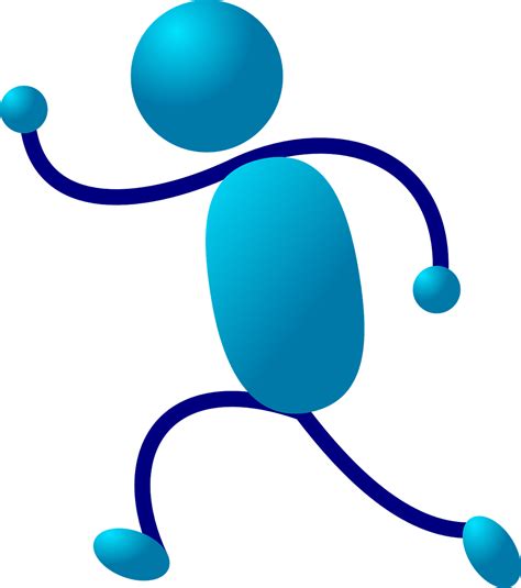 Stickmanstick Figuremanbluerunning Free Image From