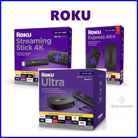 Roku Streaming Stick 4k Roku Express 4k Roku Ultra Streaming