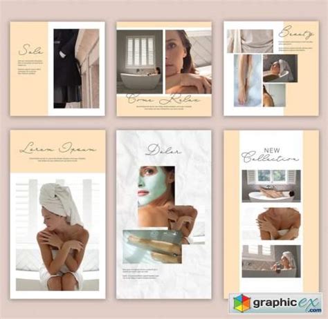 Elegant Social Media Layouts Set Free Download Vector Stock Image