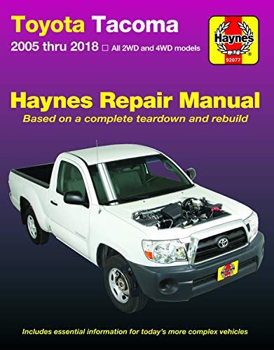 Toyota Tacoma Thru Haynes Repair Manual Haynes Automot