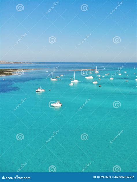 Stintino Sardinia Isola Piana Bird Eye View Amazing Turquoise Sea