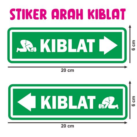 Jual STIKER ARAH KIBLAT BAHAN VINYL DOFF Shopee Indonesia