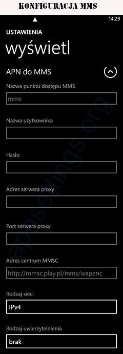 Konfiguracja Internetu Mms W Play Na Windows Phone G G Apn