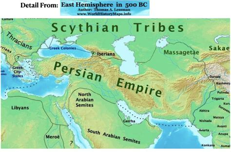 Persian Empire Map 500 Bc