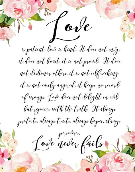 Love Is Patient Love Is Kind Bible Verse Print 1 Corinthians Etsy