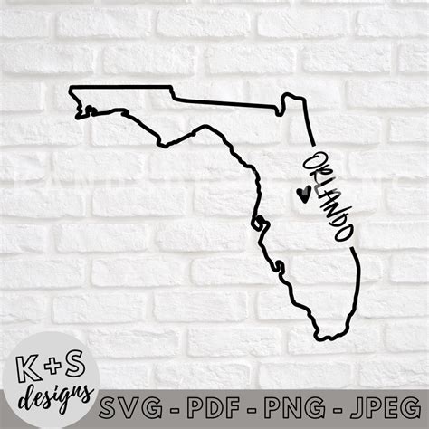 Orlando Fl Svg Digital Cut File Cricut Svg Cameo Svg Svg Etsy