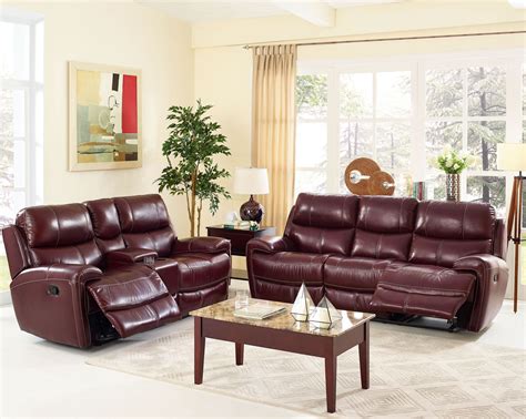 Boulevard Burgundy Dual Reclining Living Room Set From New Classic