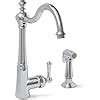 Delta 155 DST Victorian Single Handle Kitchen Faucet With Spray Chrome