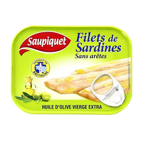 Saupiquet Filets de sardine à l huile d olive 100g houra fr