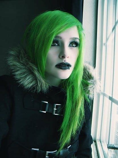 Gothic Green Hair Gothic Hairstyles Funky Hairstyles Girl