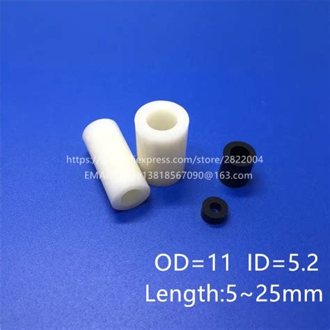 M5 M5 Od 52mm Id 11mm Abs Washer Nylon Plastic Round Spacer Nylon Spacer Straight Hollow