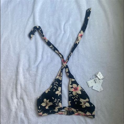 O Neill Swim Oneill Black And Pink Flower Bikini Top Poshmark