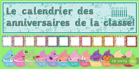 Le Graphique Des Anniversaires De La Classe Teacher Made