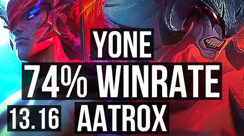 YONE Vs AATROX TOP 74 Winrate 9 1 2 Dominating KR Grandmaster