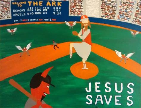 Jesus Playing Baseball Posters