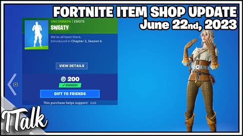 Fortnite Item Shop Early Item Shop Reset Tomorrow June 22nd 2023