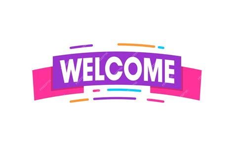 Premium Vector | Creative banner welcome clip art sign 5