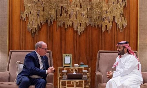 Saudi Crown Prince Meets With Prince Of Monaco