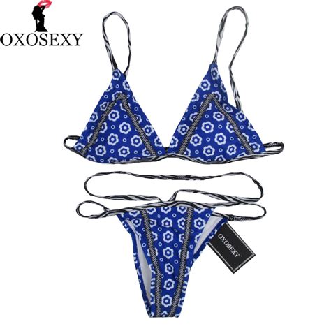 2017 Summer Sexy Spaghetti Strap Flower Print Women Bikinis Beach Set