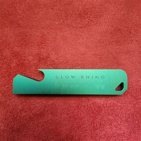 Glow Rhino Green Titanium Edc Pry Bar With Tritium Insert For Sale