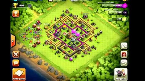 Clash Of Clans Hotêl De Ville Et Chateau De Clan Youtube