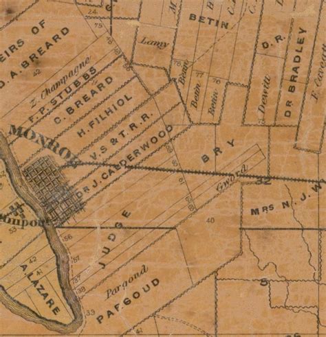 Ouachita Parish Louisiana 1858 Old County Wall Map With Etsy