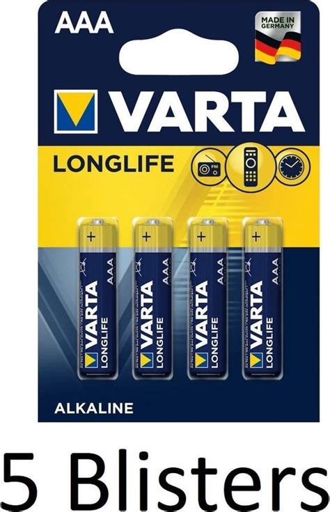 Stuks Blisters A St Varta Longlife Extra Aaa Batterij