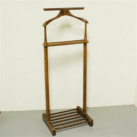 Vintage Valet Butler Mens Dressing Stand Wood Brown