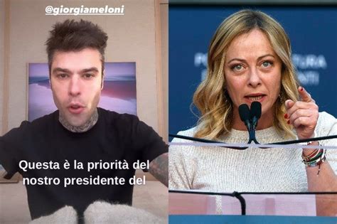 Fedez Contro Giorgia Meloni Difende Ferragni Mia Moglie Si Difender