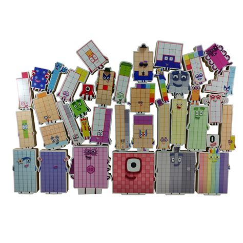 Numberblocks Personagens 0 100 Bonecos De Madeira 38 Peças Brinca Mais