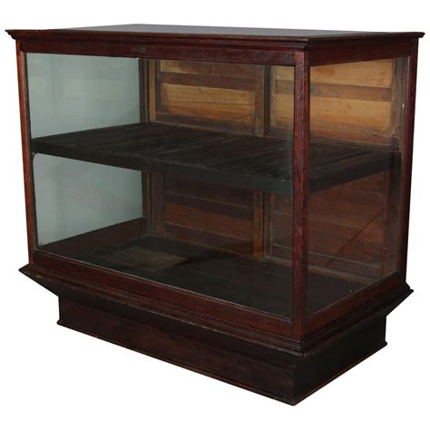 Antique Oak And Glass Country Store Display Cabinet By Sun Mfg Co Circa 1900 Country Store