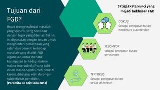 Focus Group Discussion Pengertian Peran Dan Fungsi PPT