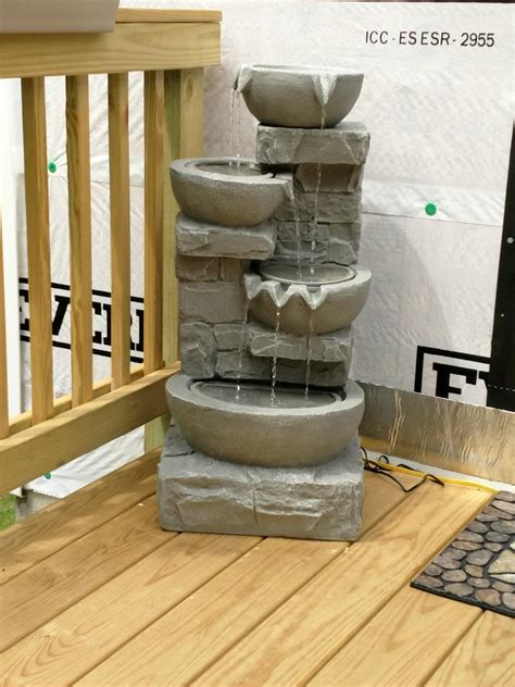 29 Mo Finance Teamson Home Water 4 Tiered Bowls Floor Stacked Stone