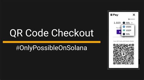 qr code checkout  solana pay youtube