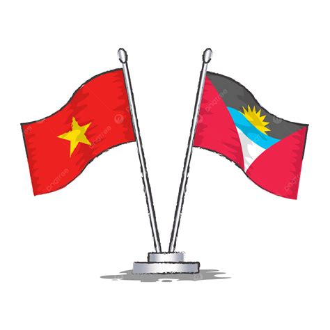 Small National Flag Of Vietnam And Relations Cartoon Vector Small