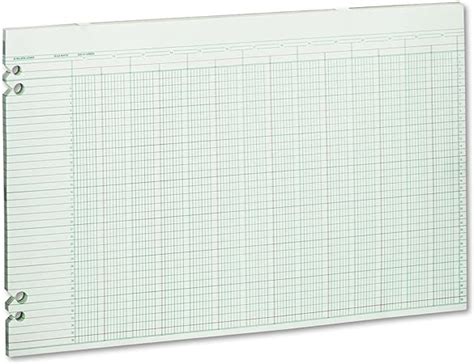 Amazon Wilson Jones Green Columnar Ruled Ledger Paper Double