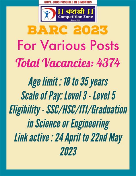 BARC Recruitment 2023 Notification For 4374 Various Posts Welcome To