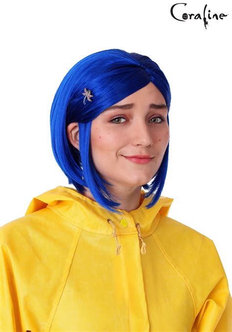 Coraline Blue Costume Womens Wig Coraline Accessories