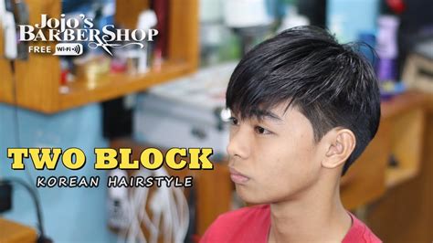 Two Block Korean Hairstyle Haircut Tutorial Jojosbarbershop Youtube