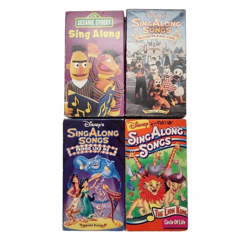 Walt Disney Sing Along Songs Lot Of Vhs Tapes Sesame Street Etsy