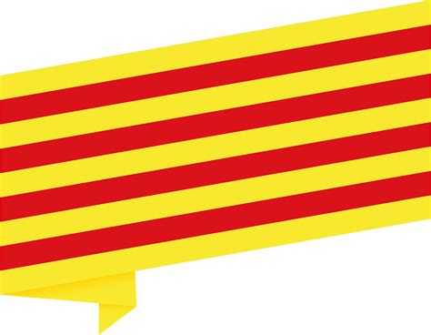 Cataluña bandera ola aislado en png o transparente antecedentes