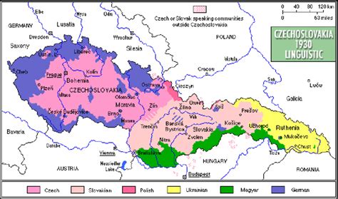 Simplified map of languages spoken across Czechoslovakia (Map by... | Download Scientific Diagram