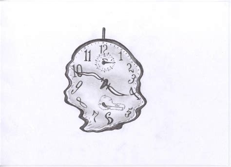 Melting Clock Drawing at PaintingValley.com | Explore collection of Melting Clock Drawing