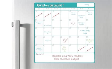 Tableau Magnetique Frigo Mensuel Qu Est Ce Qu On Fait