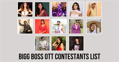 Bigg Boss OTT Contestants Name List With Photo - StatusBuzz